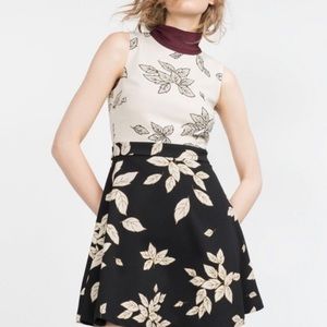 Zara - Floral Contrast A Line Dress